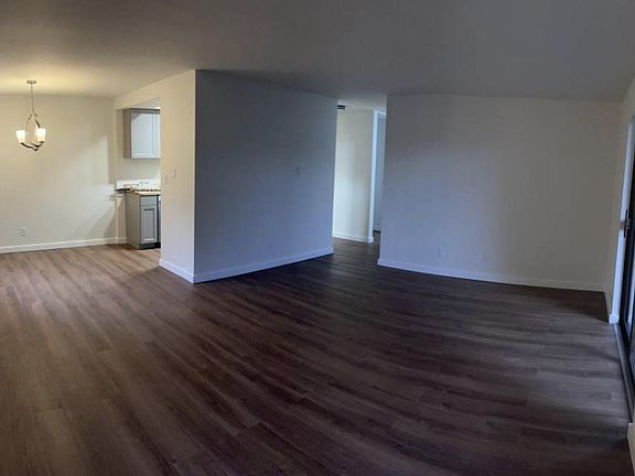 Living room and dining room view.
