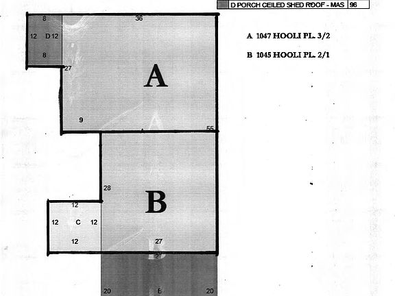 Layout of 2-unit building.
