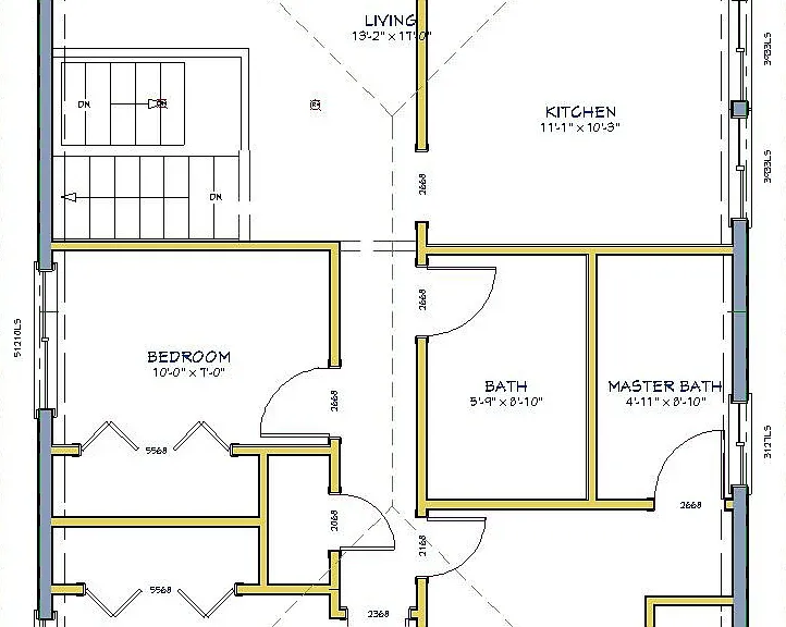 Upper level floor plan
