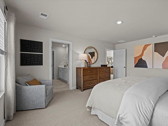 Primary bathroom in the Brentwood floorplan at a Meritage Homes community in Greenville, SC.