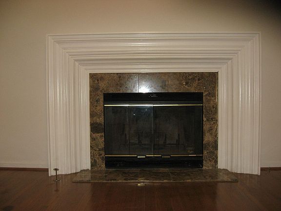 Wood burning fireplace in LR