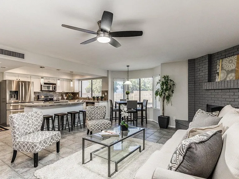This home lives like a Great Room! Everyone hangs out at the kitchen island and family room! One big room!