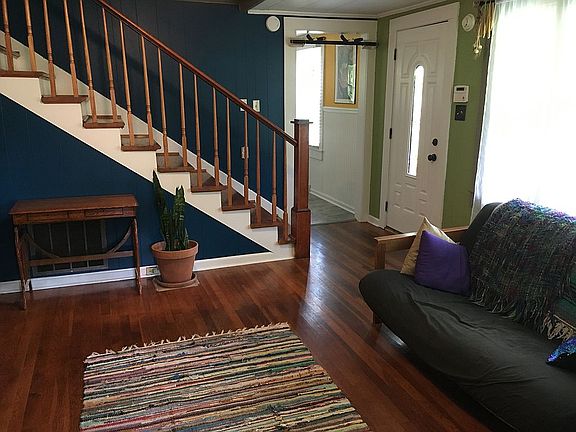 Living room and stairs
