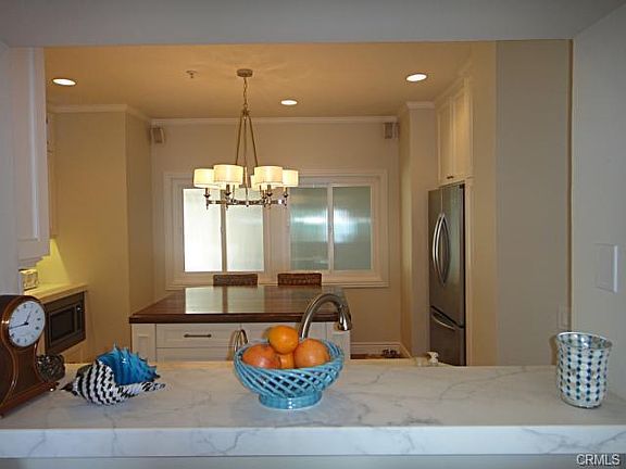 Looking into kitchen from dining room