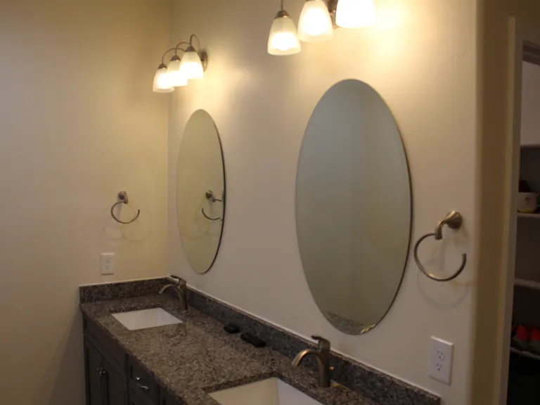 two sinks with upgraded fixtures