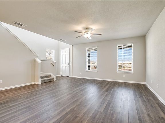 The beautiful living area is a great place for hosting.