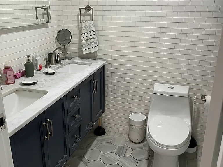 Bathroom double sink