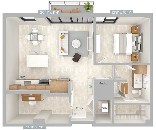 Floor plan A11D-S