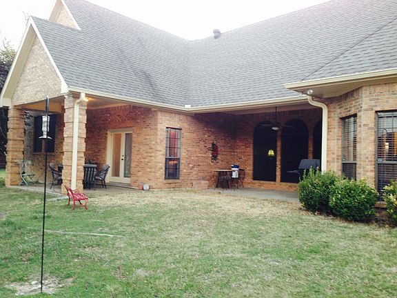 Two back patios