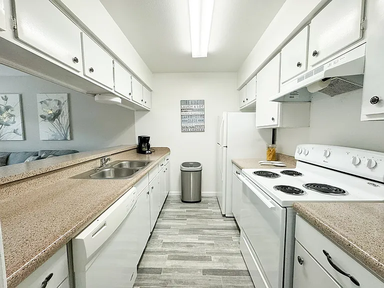 Spacious kitchen with ample counter space