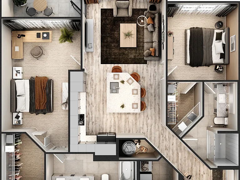 B1-B floor plan Asbury
