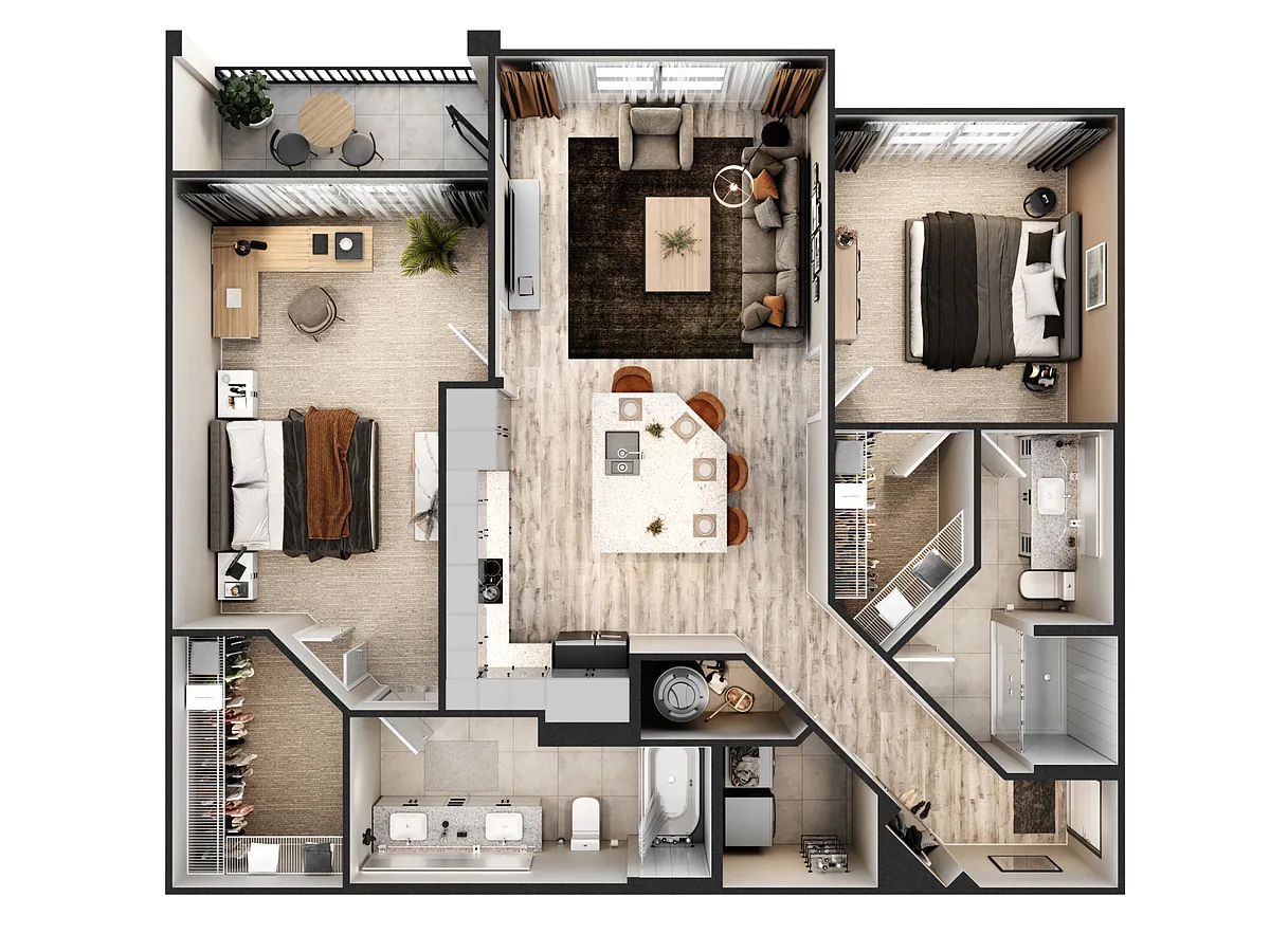 Floor plan B1-B