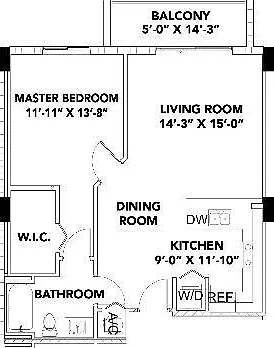 Model AM | 1 Bedroom, 1 Bath Model AM | 1 Bedroom, 1 Bath