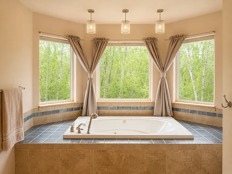 Master suite oversized jacuzzi tub