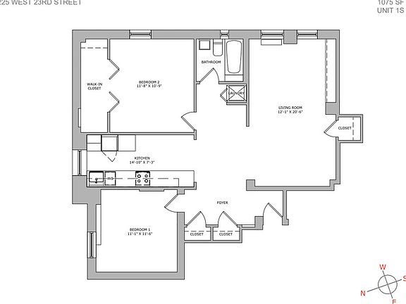 2nd image of 225 W 23rd St APT 1S