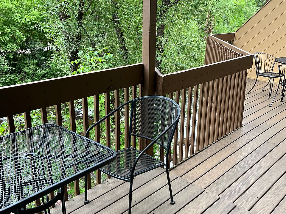 Deck overlooking Boulder Creek.