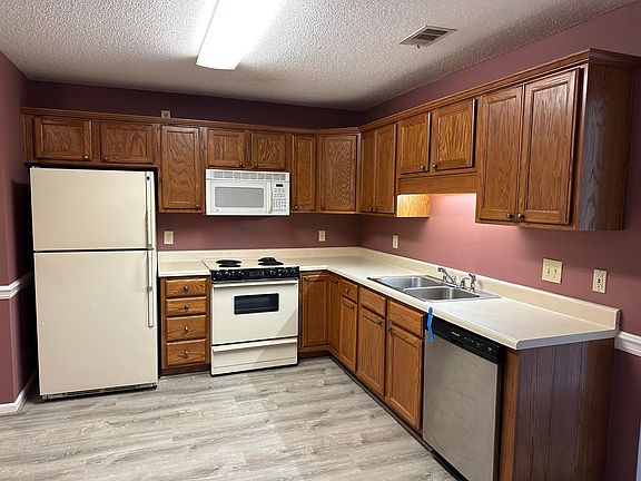 Open kitchen with freshly painted walls