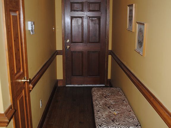 Hardwood floors in entryway