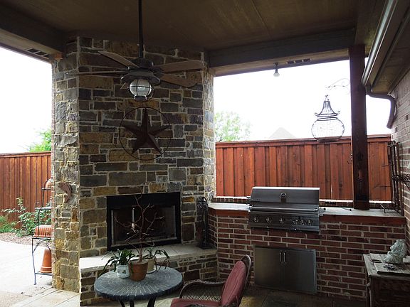 Gas Starter Fireplace and JennAir Gas Grill
