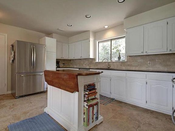 Kitchen with stainless steel appliances