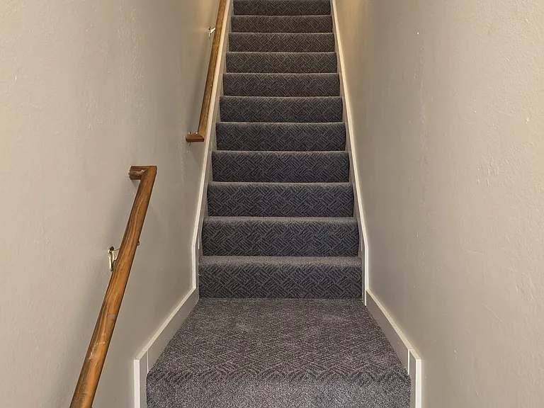 Entryway, newly carpeted