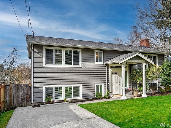 Front of the home with off street parking