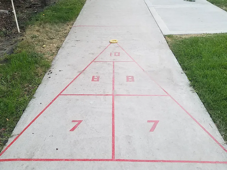 Community shuffleboard court