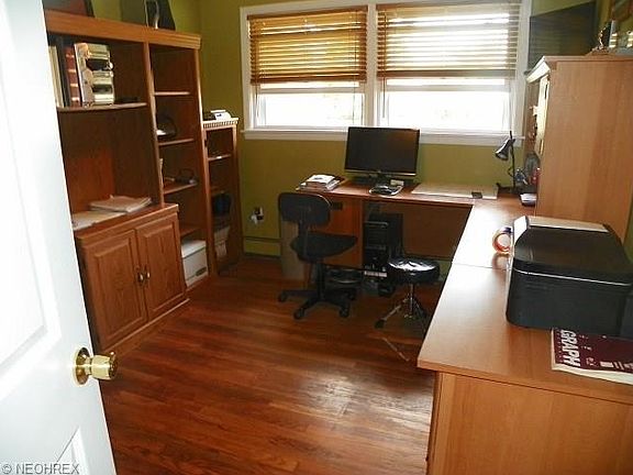bedroom 1 presently used as office nice hardwood flooring