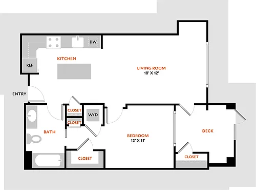 Floor plan Plan 1J