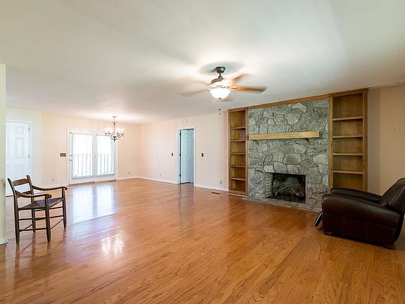 Extra Large Living Room with Stone Fireplace