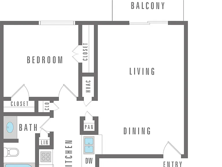 One bedroom, one bathroom - 663 sq. ft. One bedroom, one bathroom - 663 sq. ft.