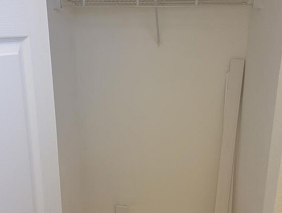 One of the two closets in the condo