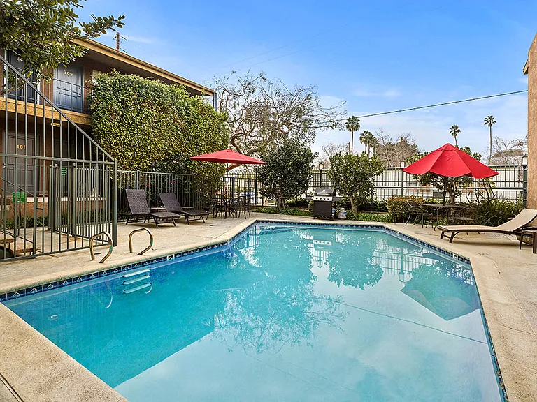 Courtyard pool and BBQ area.