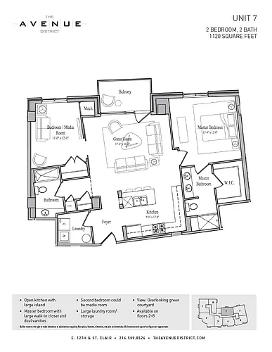 Floor plan 2BED/2BATH