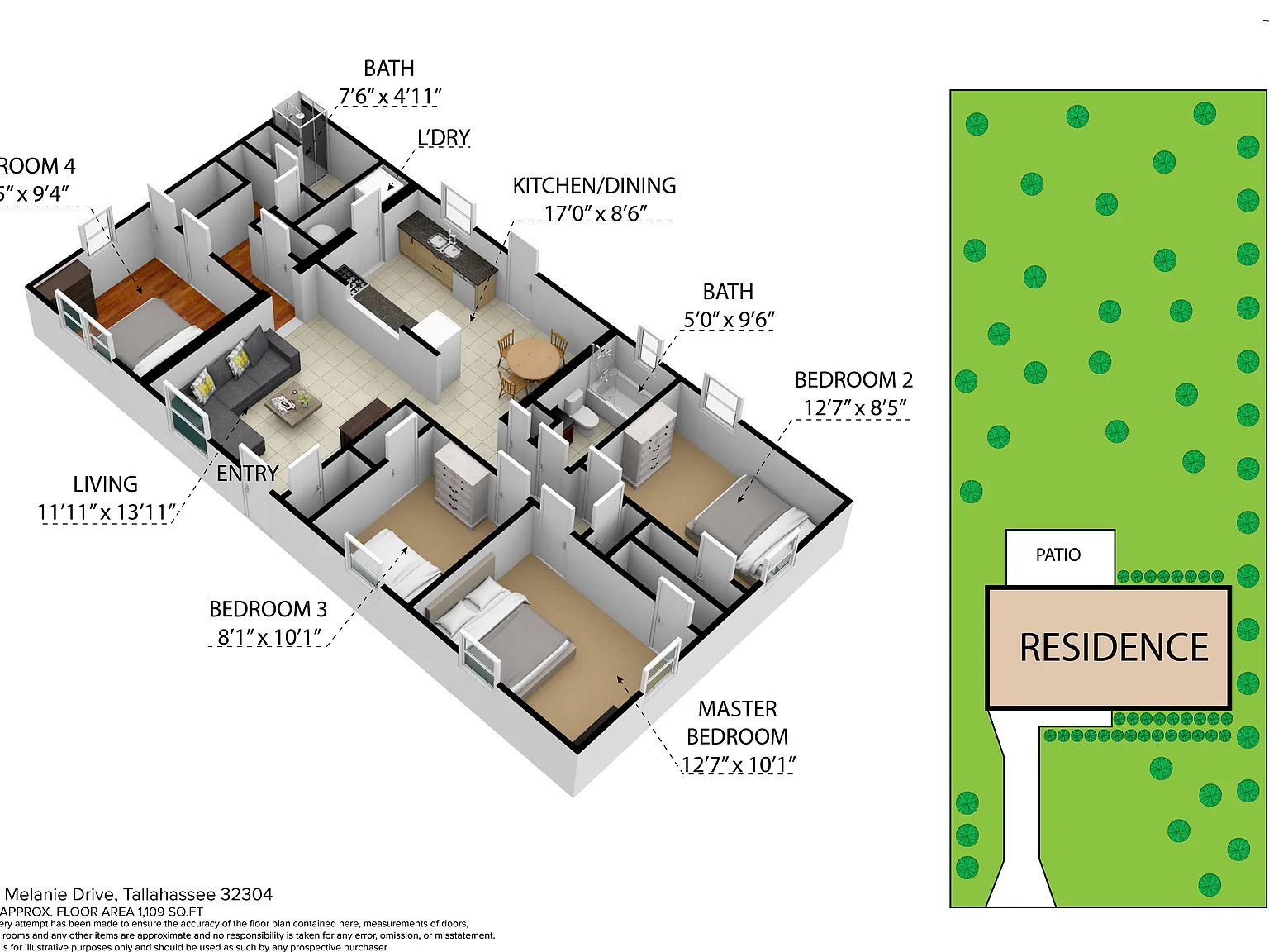 4 bed, 1109 sqft, $2,100 — Photo 2