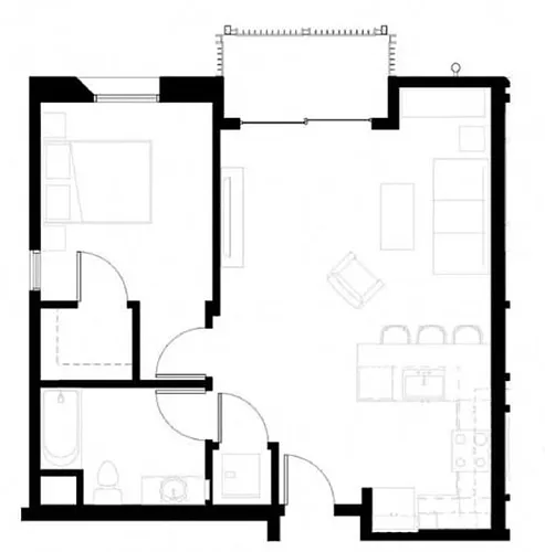 Floor plan 1X1 B2