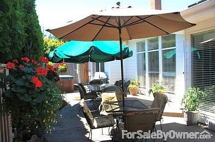 Patio off rear of condo