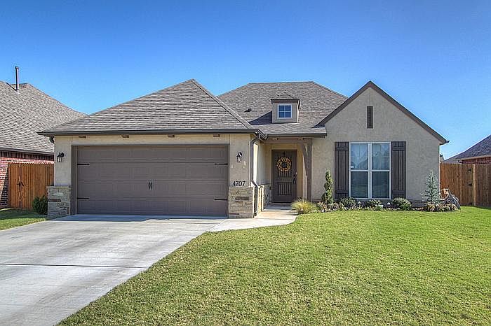 Stone & Stucco Ranch Style Home