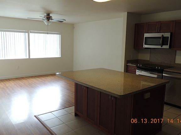 View of kitchen and living room