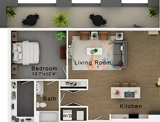Penthouse G Floorplan View with Dimensions Penthouse G Floorplan View with Dimensions