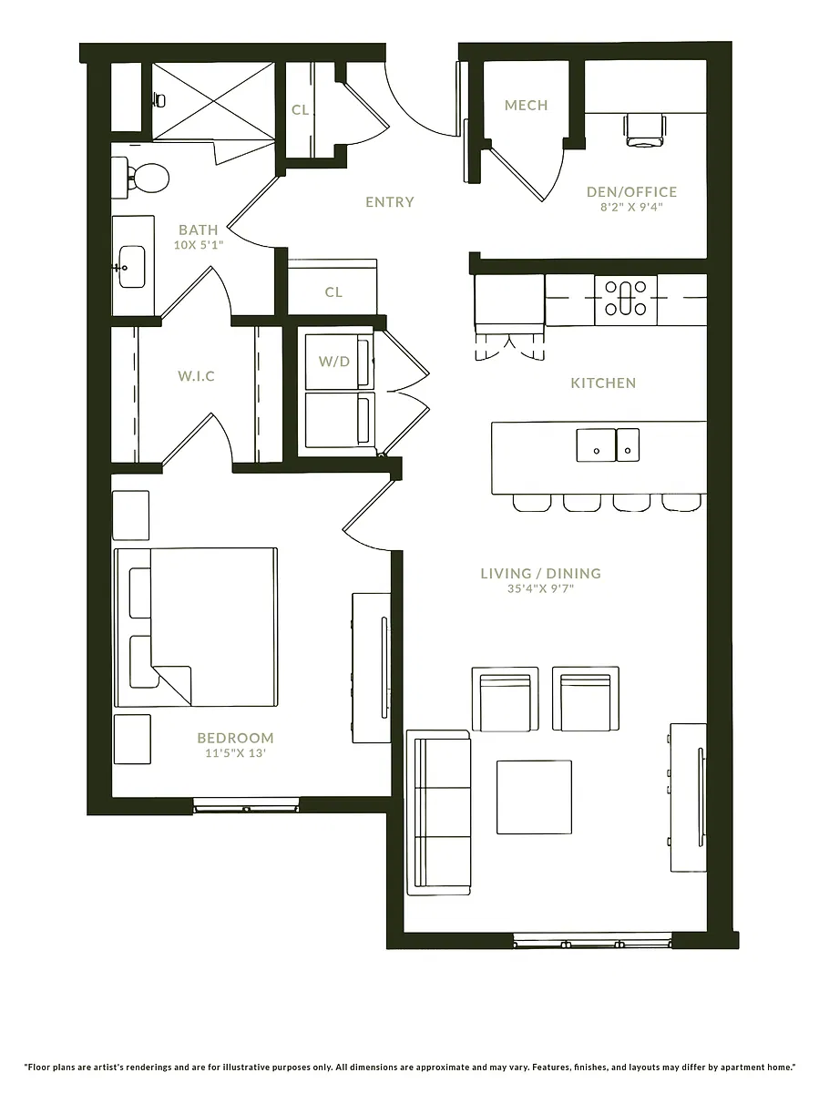 Floor plan A3 Den
