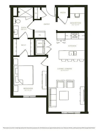 Floor plan A3 Den