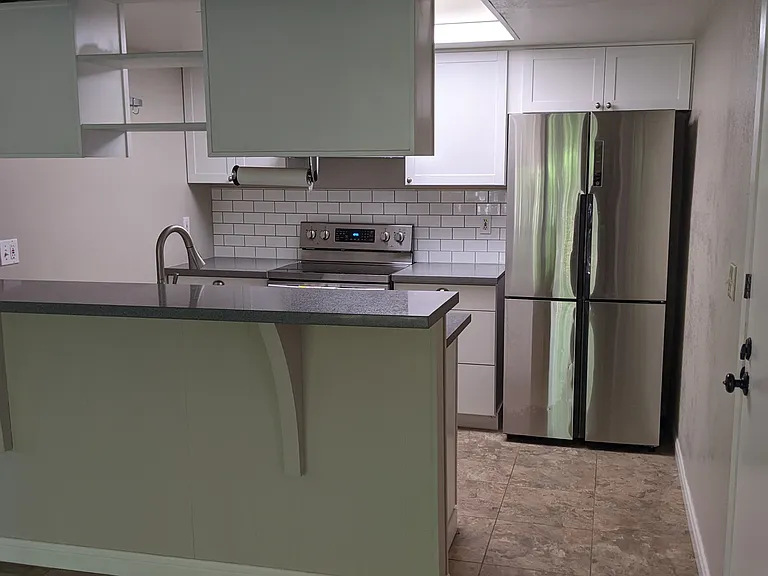 Kitchen (door to garage on right).