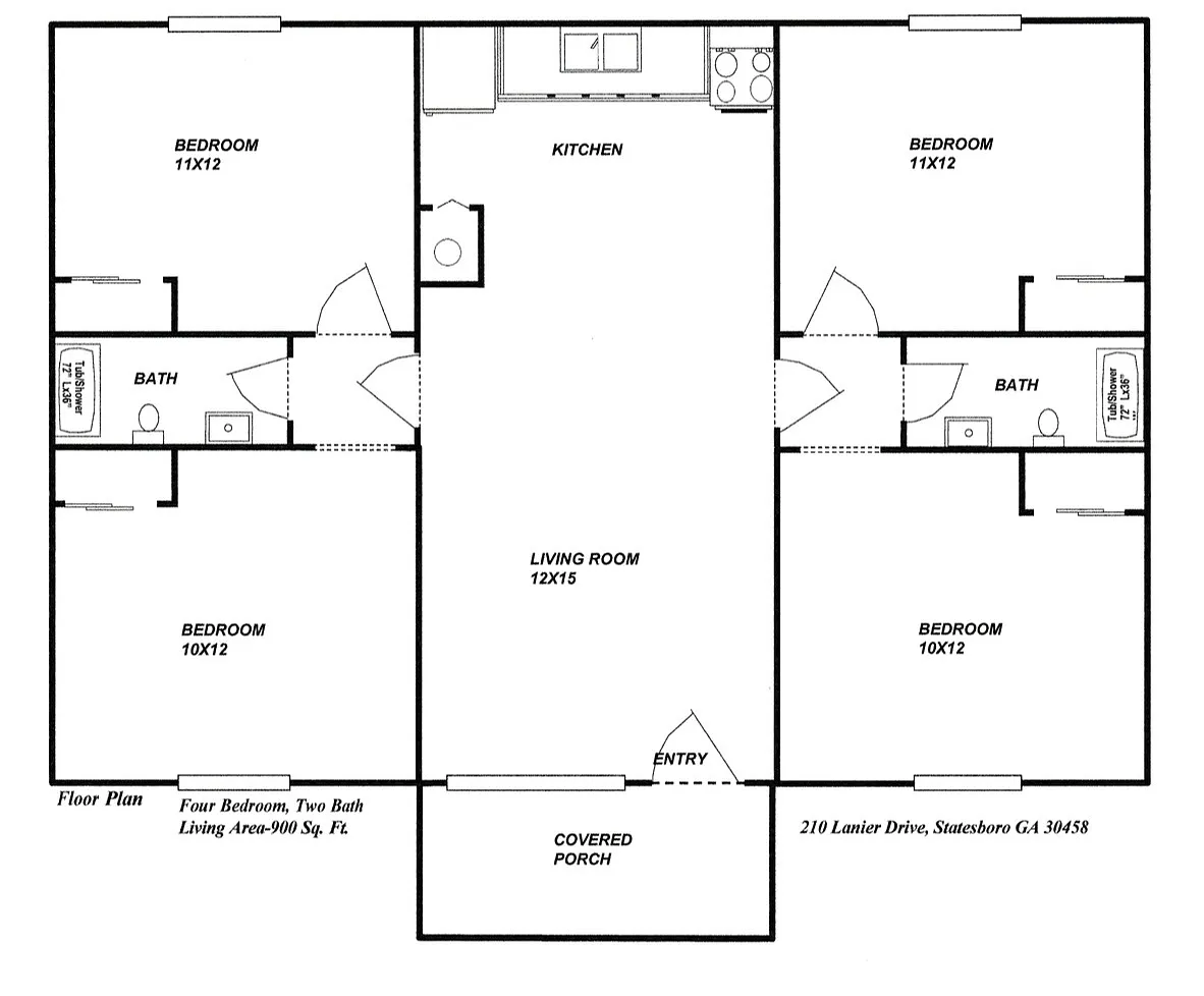 Floor plan 4bed 2bath