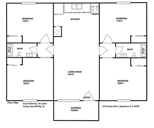 Floor plan 4bed 2bath