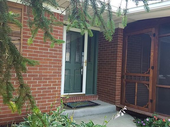 Front entry to house and screened porch