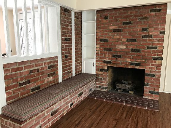 fireplace/ built in shelves