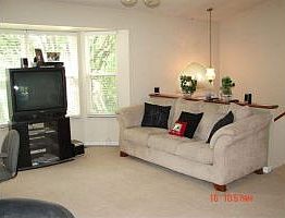 Living room with bay window