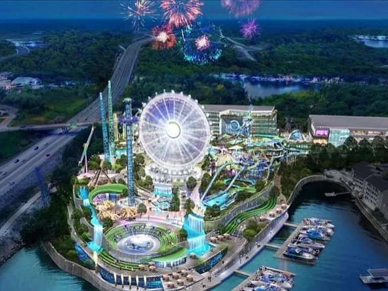 Once finished, view from balcony will be of the new Oasis Theme Park just across the main channel.