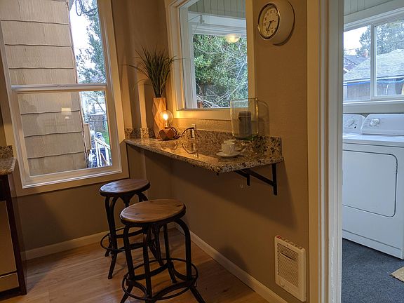 Breakfast bar off the kitchen.